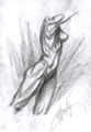 Michael Hensley Drawings, Female Form 31